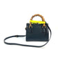 GUCCI 655661 ネオンカラーストラップ付 ダイアナ ミニ バンブー 2WAYハンドバッグ ショルダーバッグ 斜め掛け トートバッグ レザー レディース ブラック