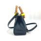 GUCCI 655661 ネオンカラーストラップ付 ダイアナ ミニ バンブー 2WAYハンドバッグ ショルダーバッグ 斜め掛け トートバッグ レザー レディース ブラック
