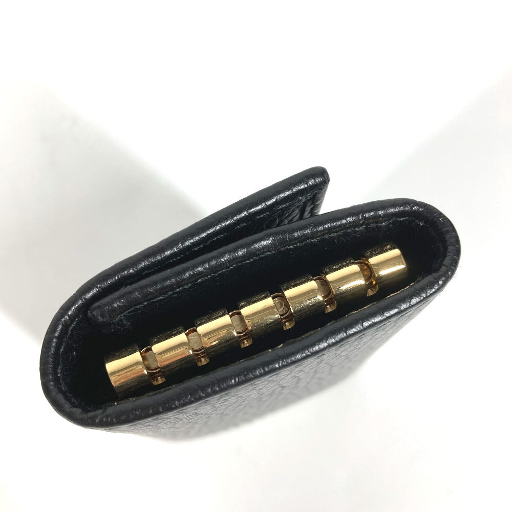 GUCCI 456118 鍵 GGマーモント 6連 キーケース レザー レディース ブラック