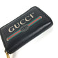 GUCCI 496319 小銭入れ 財布 ロゴ ラウンドファスナー コインケース レザー レディース ブラック