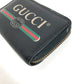 GUCCI 496319 小銭入れ 財布 ロゴ ラウンドファスナー コインケース レザー レディース ブラック