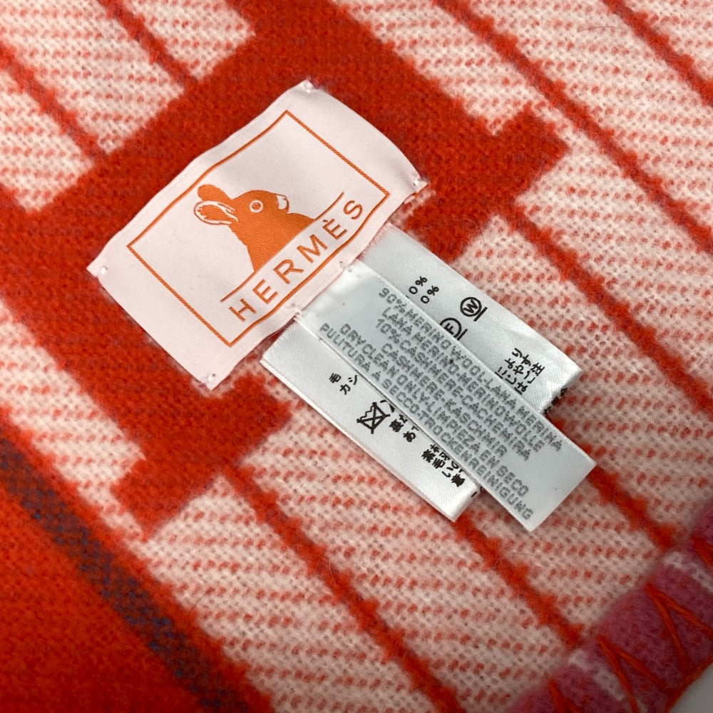 HERMES 毛布 インテリア アヴァロン ブランケット ウール/カシミヤ キッズ ピンク