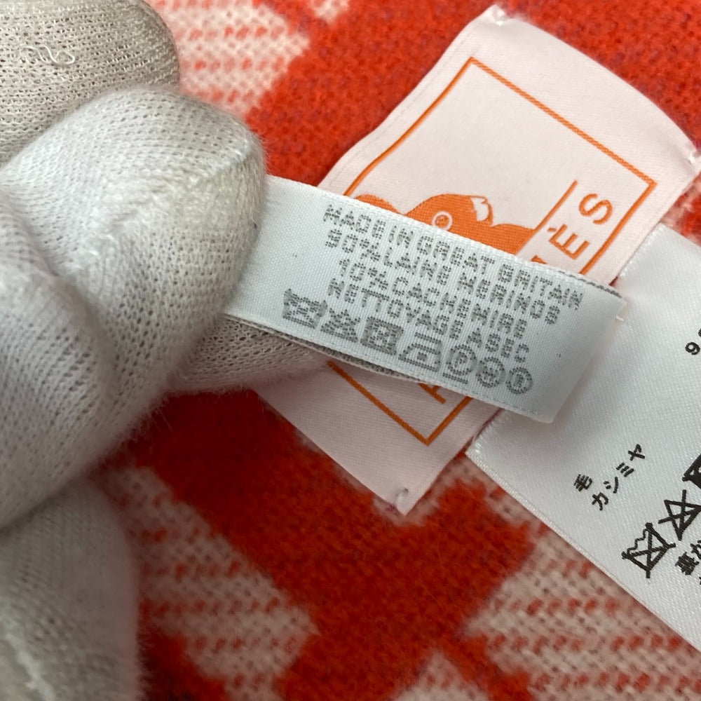HERMES 毛布 インテリア アヴァロン ブランケット ウール/カシミヤ キッズ ピンク