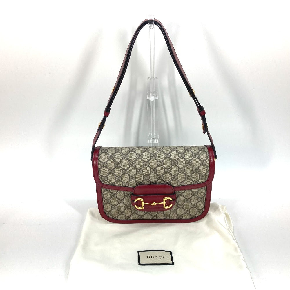 GUCCI 602204 GGスプリーム ホースビット 1955 カバン 肩掛け ショルダーバッグ GGスプリームキャンバス レディース ベージュ