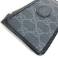 GUCCI 697717 GGスプリーム インターロッキングG カードケース フラグメントケース 財布 小銭入れ コインケース PVC/レザー メンズ ブラック