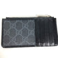 GUCCI 697717 GGスプリーム インターロッキングG カードケース フラグメントケース 財布 小銭入れ コインケース PVC/レザー メンズ ブラック