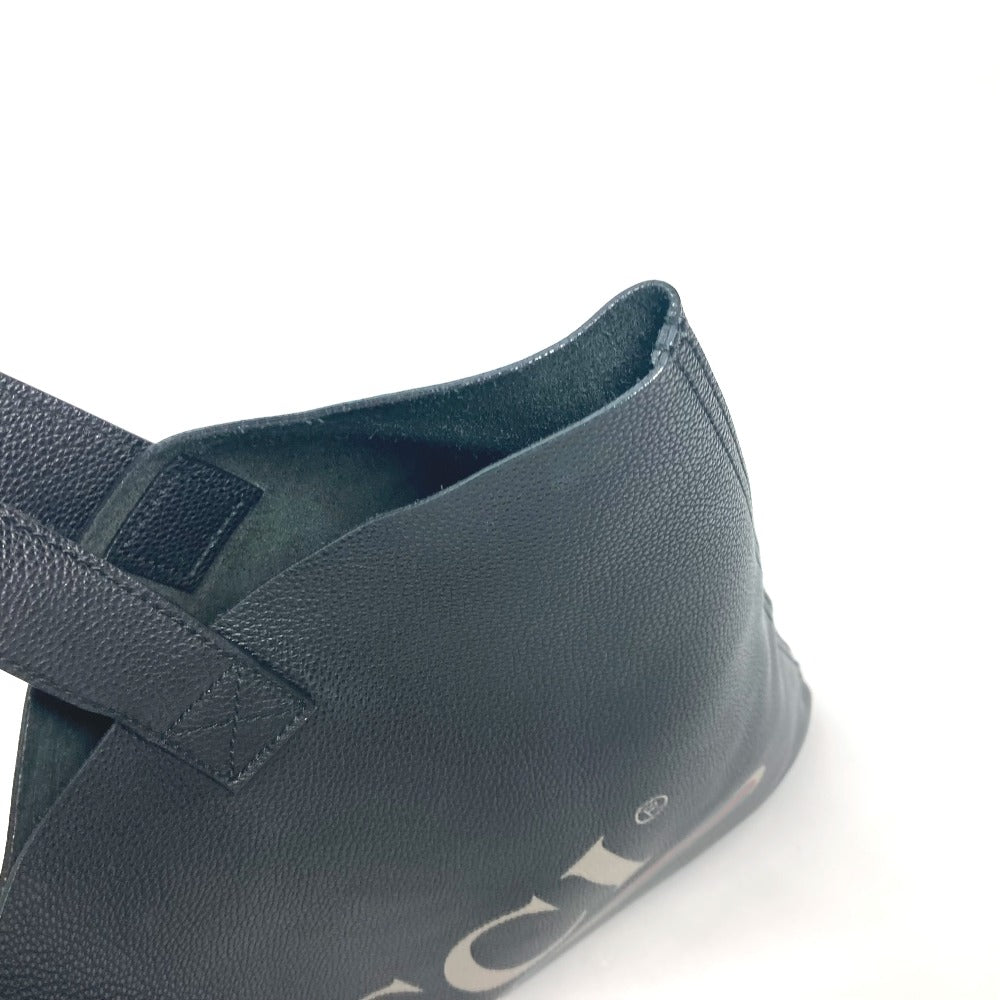 GUCCI 572768 シェリーライン ロゴプリント 肩掛け カバン ショルダーバッグ トートバッグ レザー ユニセックス ブラック
