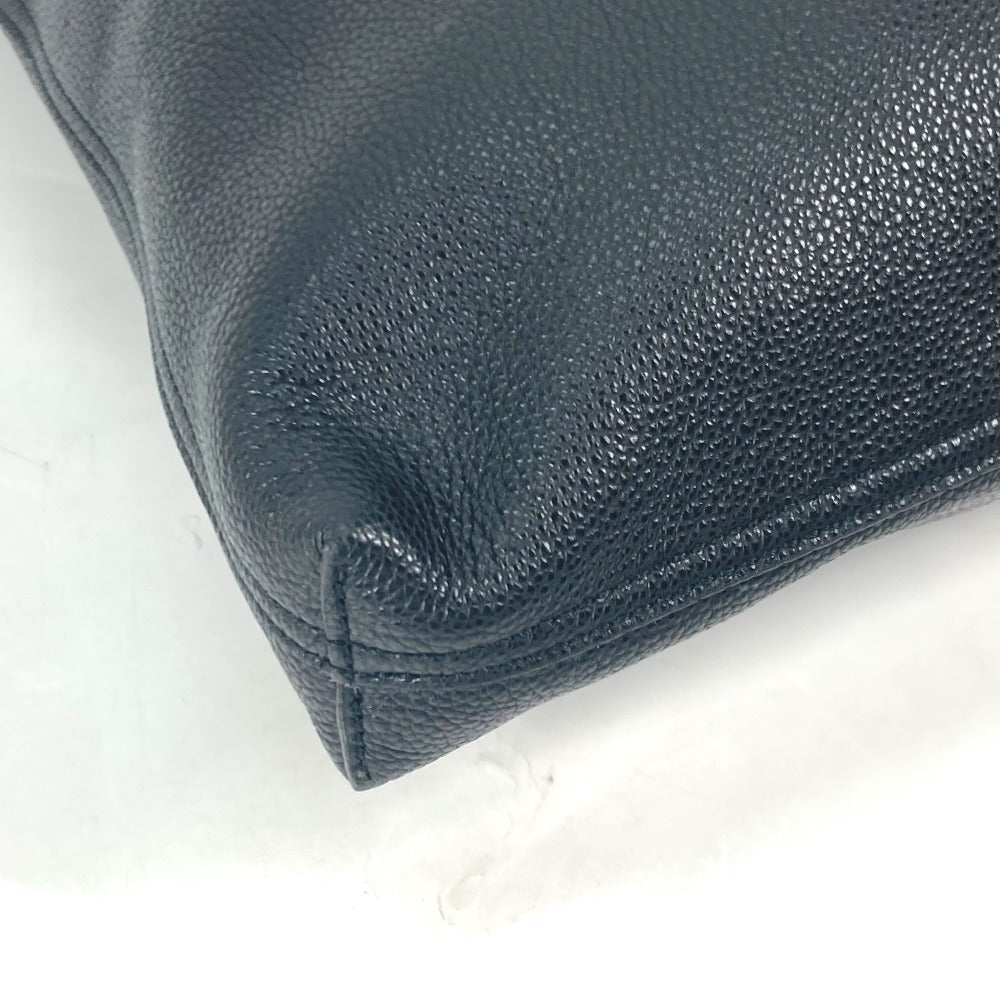 GUCCI 572768 シェリーライン ロゴプリント 肩掛け カバン ショルダーバッグ トートバッグ レザー ユニセックス ブラック