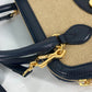 GUCCI 621220 ホースビット 1955 スモール トップハンドル 2WAY ショルダーバッグ 肩掛け 斜め掛け ハンドバッグ キャンバス/レザー レディース ベージュ×ダークネイビー