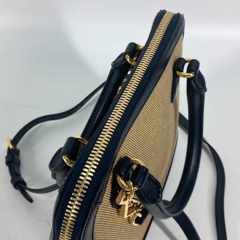 GUCCI 621220 ホースビット 1955 スモール トップハンドル 2WAY ショルダーバッグ 肩掛け 斜め掛け ハンドバッグ キャンバス/レザー レディース ベージュ×ダークネイビー