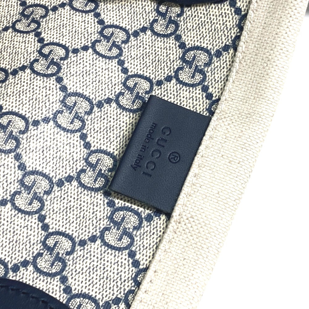 GUCCI 772176 日本限定 JAPAN ロゴ プリント ショルダーバッグ 肩掛け トートバッグ キャンバス/レザー レディース ベージュ系×ブラック