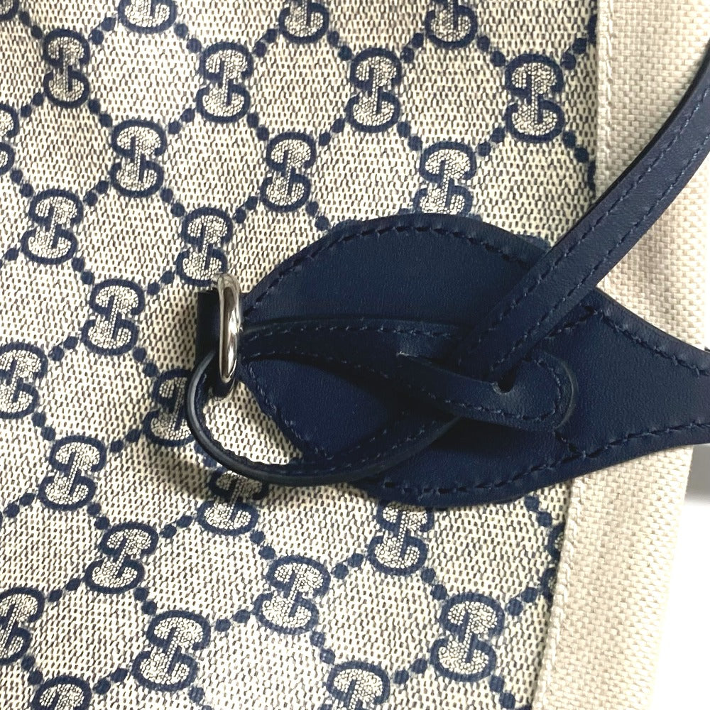 GUCCI 772176 日本限定 JAPAN ロゴ プリント ショルダーバッグ 肩掛け トートバッグ キャンバス/レザー レディース ベージュ系×ブラック