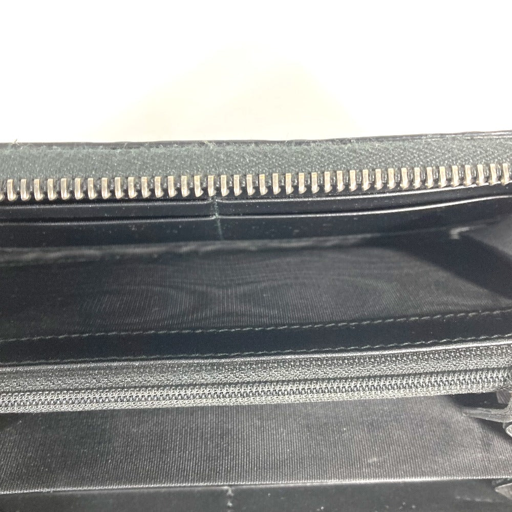 GUCCI 307987 グッチシマ GG ロングウォレット ラウンドファスナー 長財布 シマレザー レディース ブラック