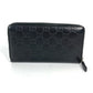 GUCCI 307987 グッチシマ GG ロングウォレット ラウンドファスナー 長財布 シマレザー レディース ブラック
