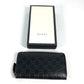 GUCCI 307987 グッチシマ GG ロングウォレット ラウンドファスナー 長財布 シマレザー レディース ブラック