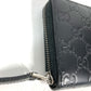 GUCCI 307987 グッチシマ GG ロングウォレット ラウンドファスナー 長財布 シマレザー レディース ブラック