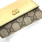 GUCCI 598587 コンパクトウォレット GGマーモント 2つ折り財布 レザー レディース ゴールド