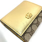GUCCI 598587 コンパクトウォレット GGマーモント 2つ折り財布 レザー レディース ゴールド