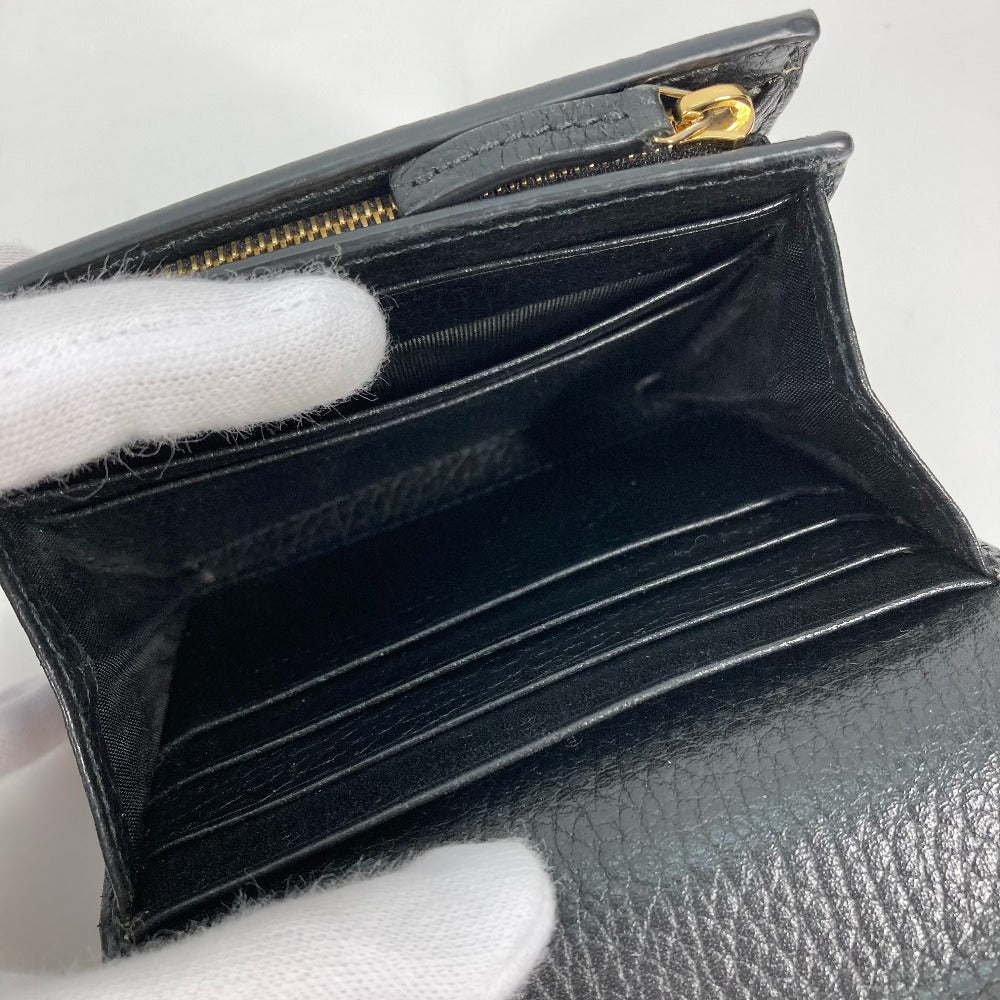 GUCCI 598587 GGスプリーム GGマーモント コンパクトウォレット 2つ折り財布 レザー/PVC レディース ベージュ