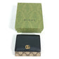 GUCCI 598587 GGスプリーム GGマーモント コンパクトウォレット 2つ折り財布 レザー/PVC レディース ベージュ