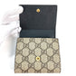 GUCCI 598587 GGスプリーム GGマーモント コンパクトウォレット 2つ折り財布 レザー/PVC レディース ベージュ