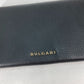 BVLGARI 35963 ロングウォレット MONETE モネーテ フラップ 長財布 レザー レディース ブラック