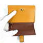 LOEWE コンパクトウォレット アナグラム スモール バーティカルウォレット 3つ折り財布 レザー レディース イエロー