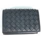 BOTTEGA VENETA 515385 イントレチャート コンパクトウォレット 3つ折り財布 レザー メンズ ブラック