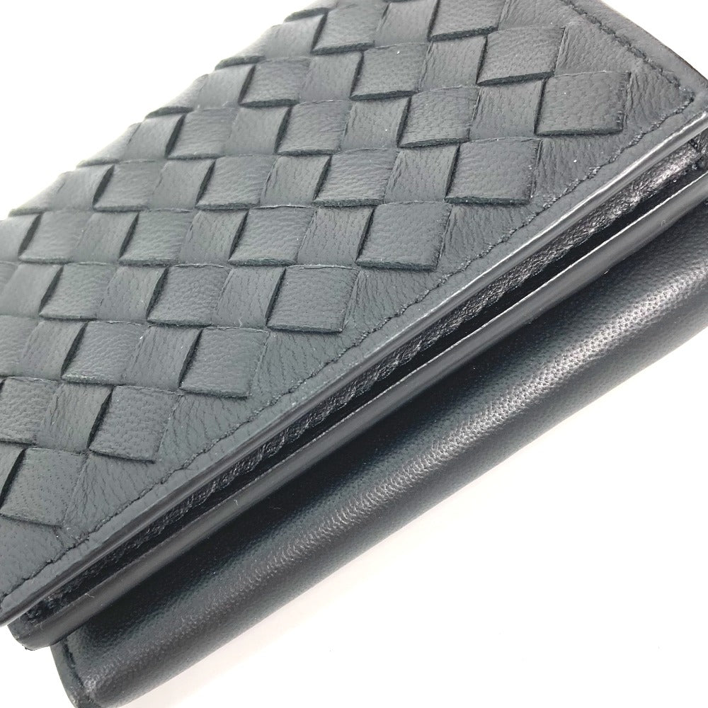 BOTTEGA VENETA 515385 イントレチャート コンパクトウォレット 3つ折り財布 レザー メンズ ブラック