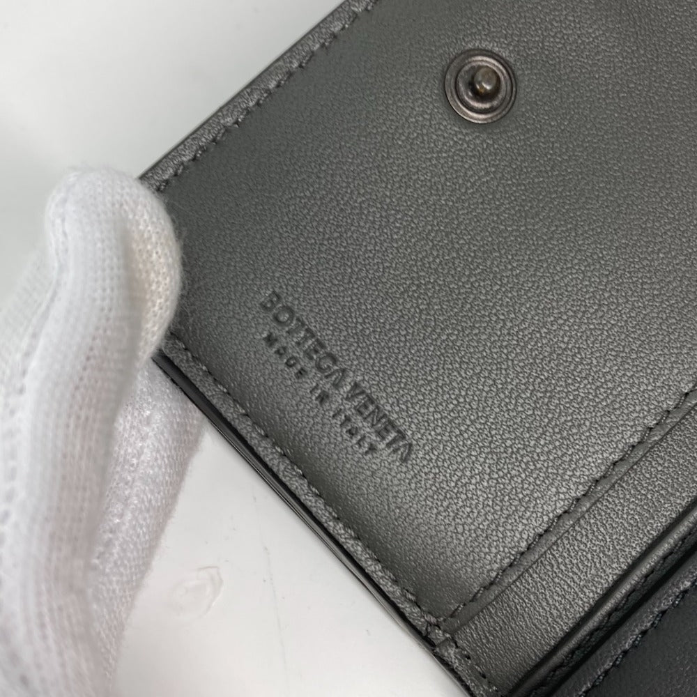 BOTTEGA VENETA 515385 イントレチャート コンパクトウォレット 3つ折り財布 レザー メンズ ブラック