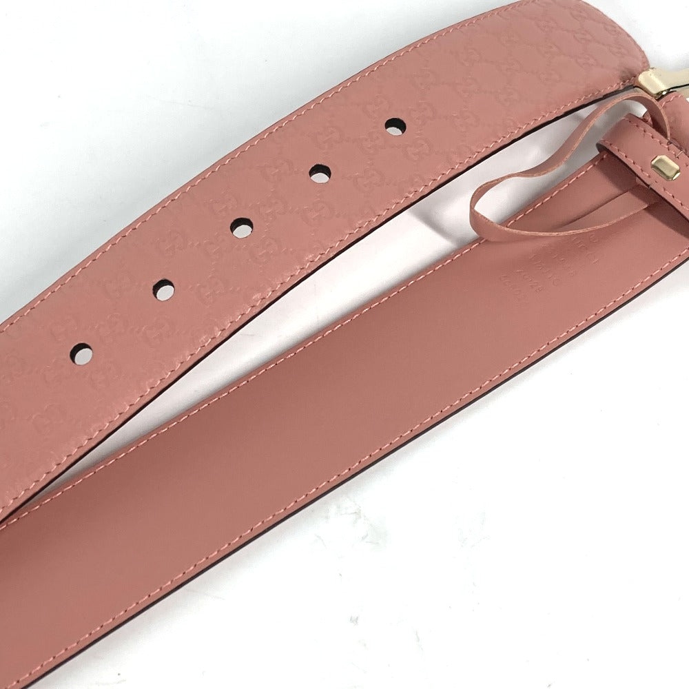 GUCCI 281548 マイクログッチシマ GG ズボン用ベルト ベルト レザー レディース ピンク