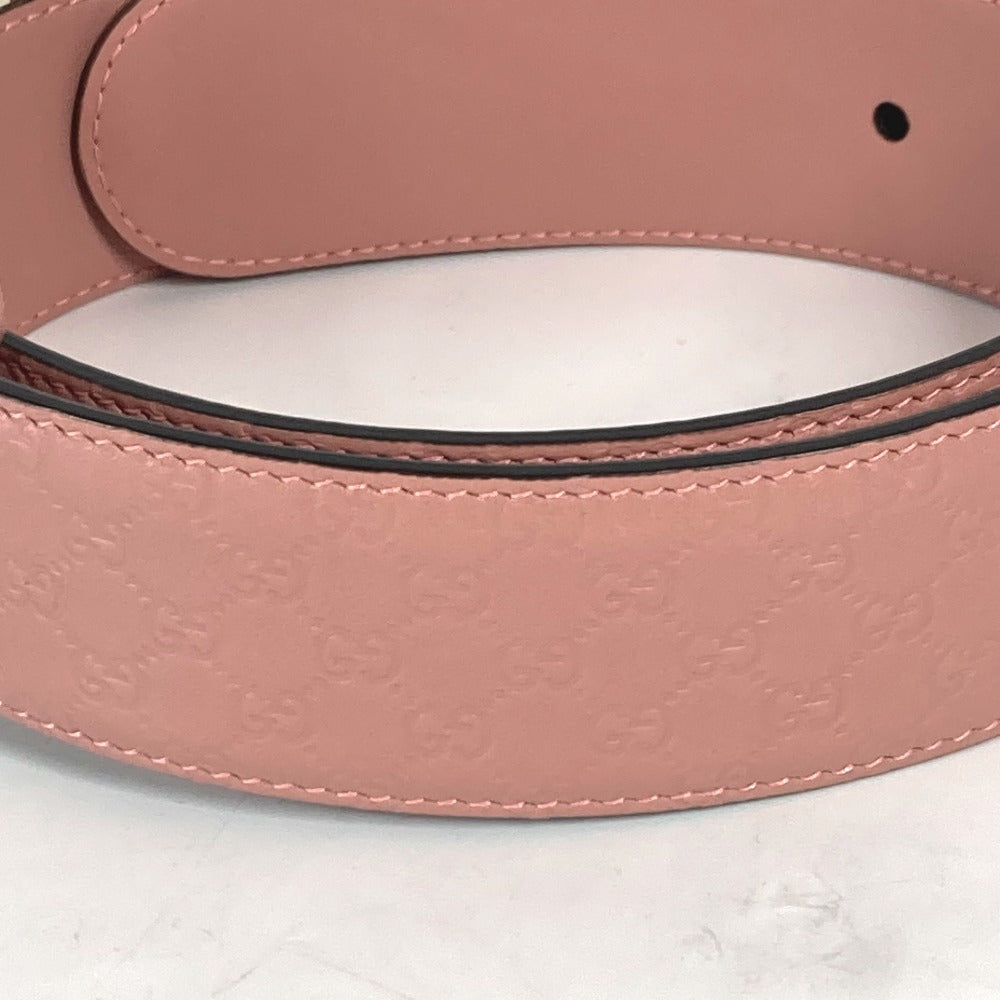 GUCCI 281548 マイクログッチシマ GG ズボン用ベルト ベルト レザー レディース ピンク