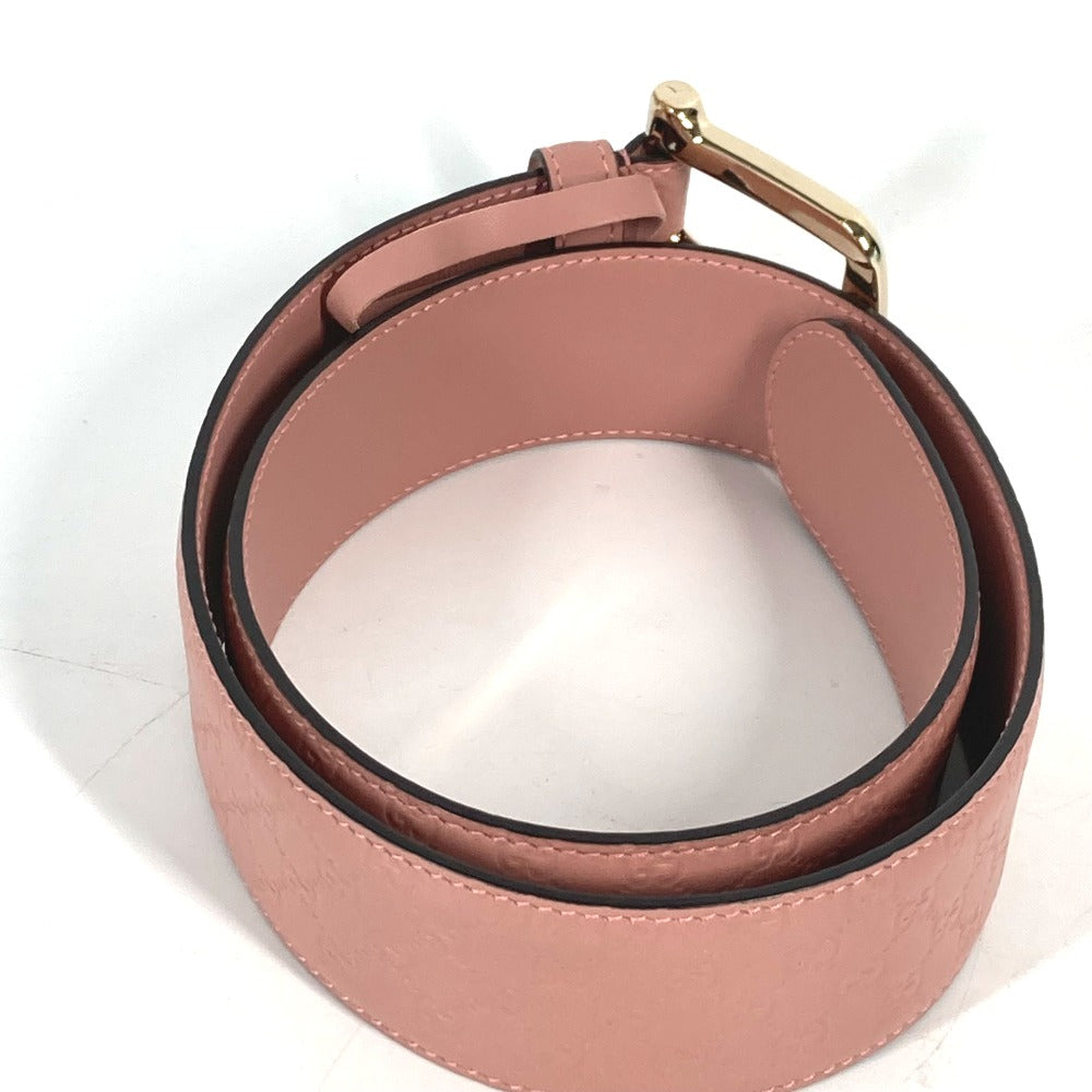 GUCCI 281548 マイクログッチシマ GG ズボン用ベルト ベルト レザー レディース ピンク
