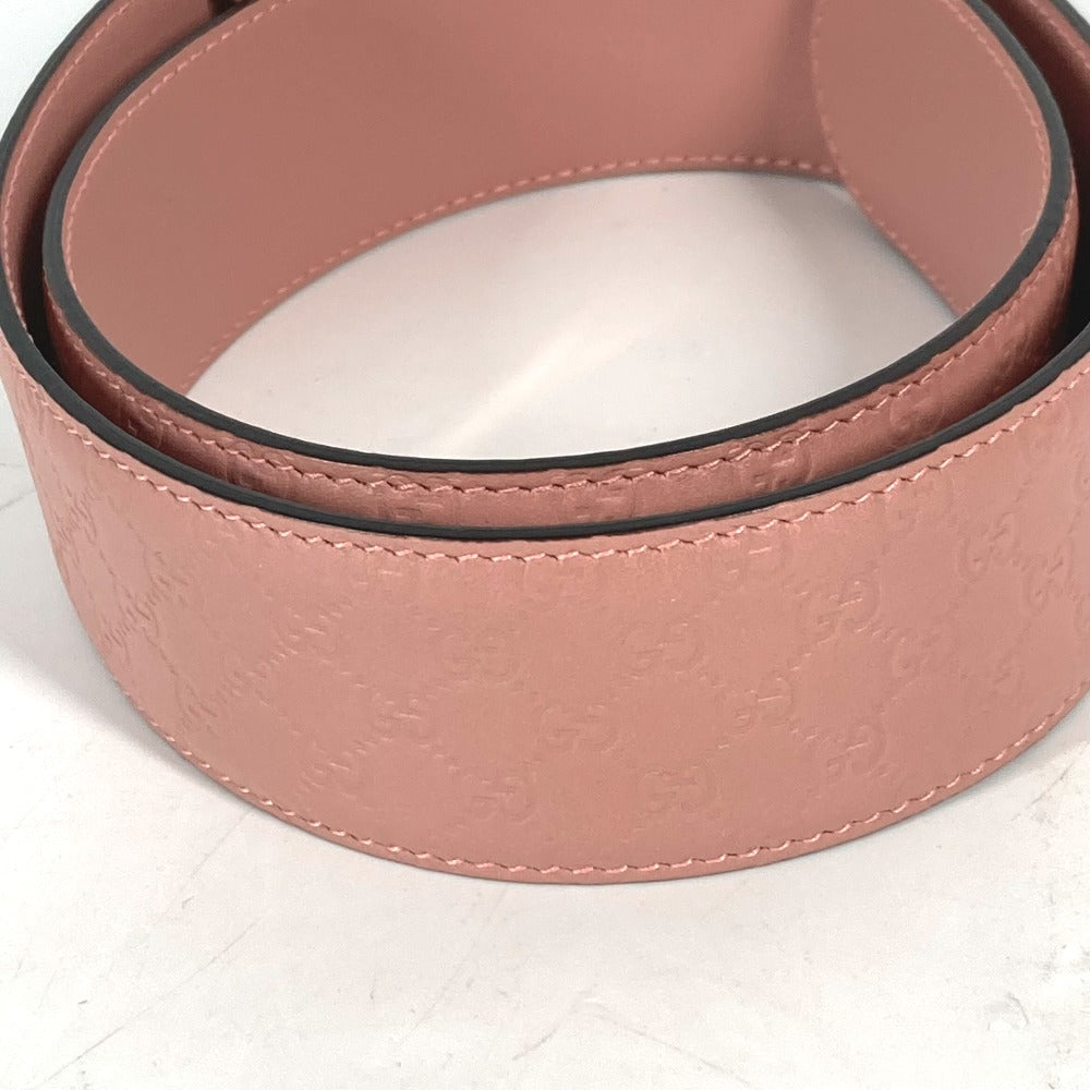 GUCCI 281548 マイクログッチシマ GG ズボン用ベルト ベルト レザー レディース ピンク