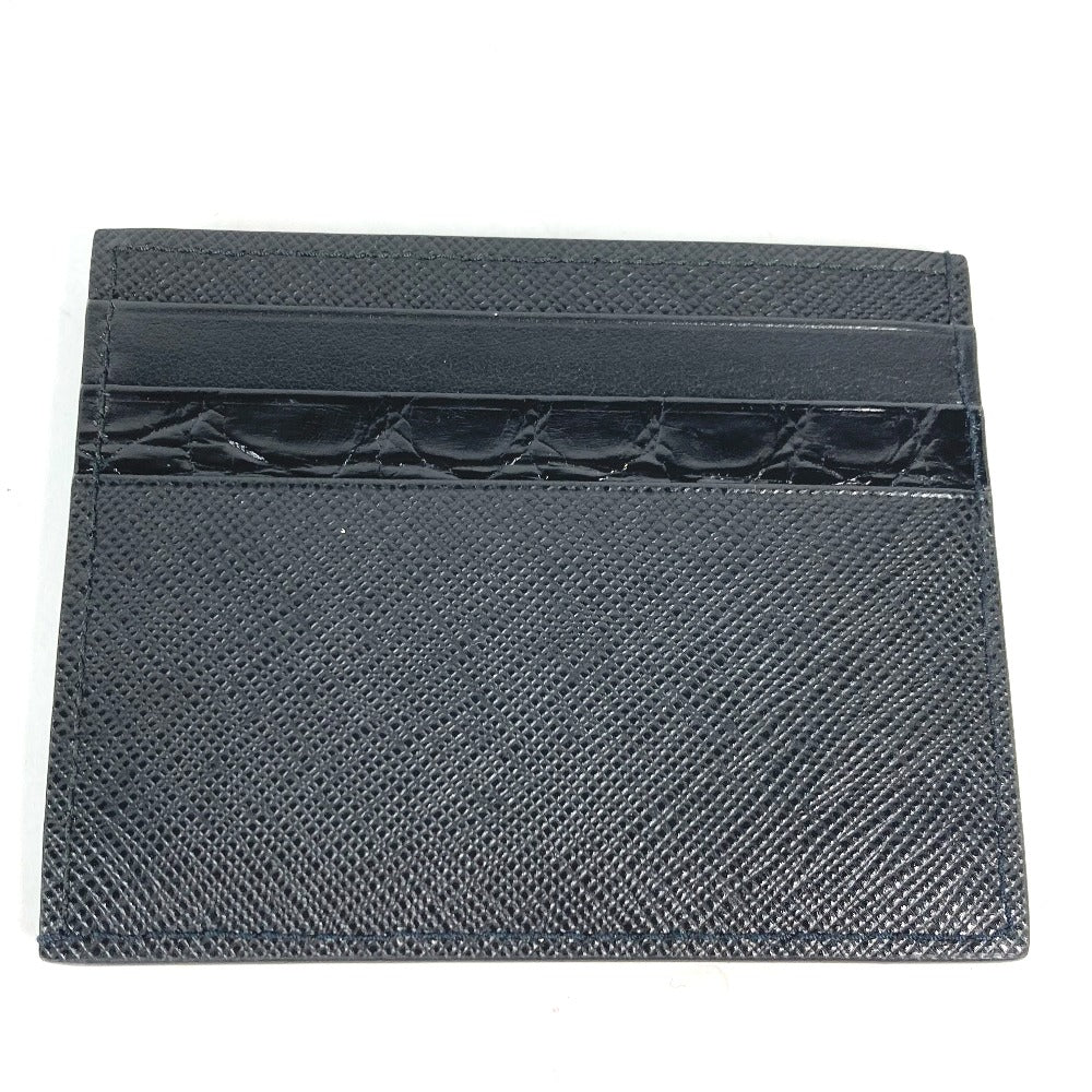 PRADA 2MC223 ロゴ 名刺入れ パスケース カードケース サフィアーノレザー メンズ ブラック
