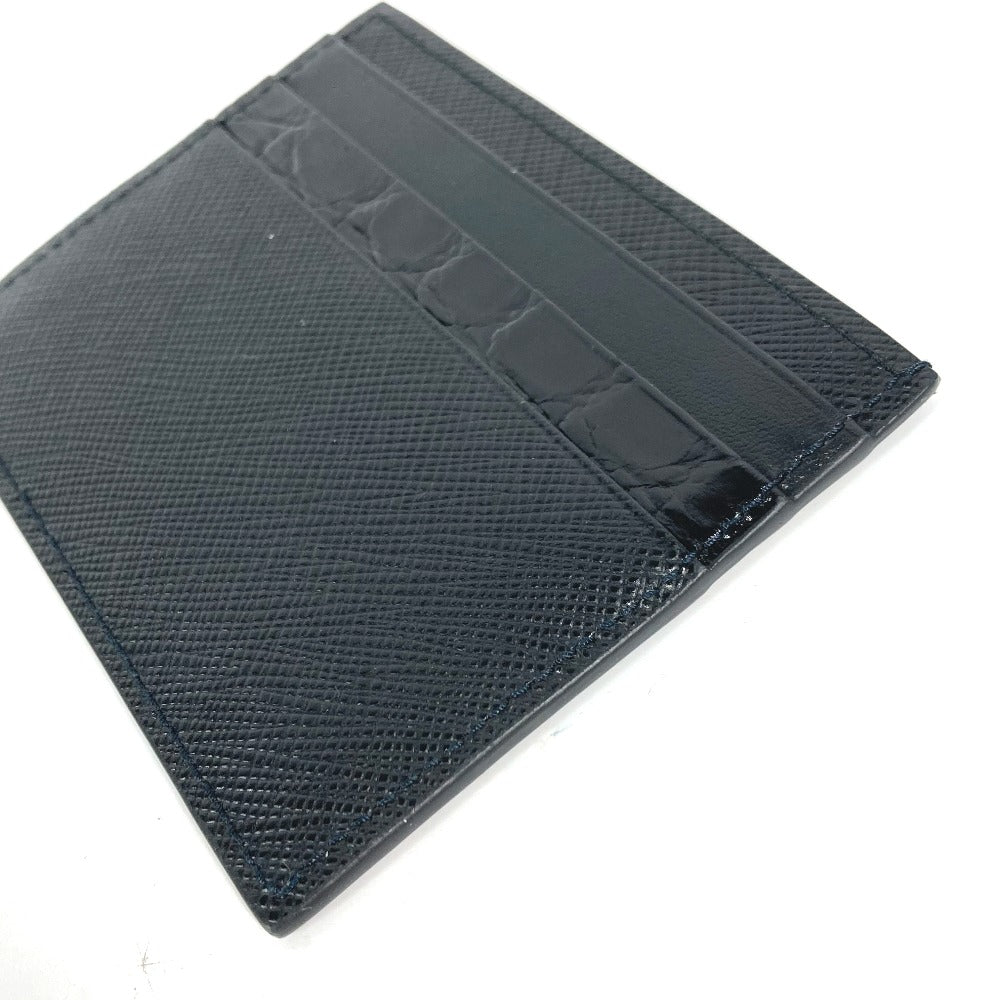 PRADA 2MC223 ロゴ 名刺入れ パスケース カードケース サフィアーノレザー メンズ ブラック