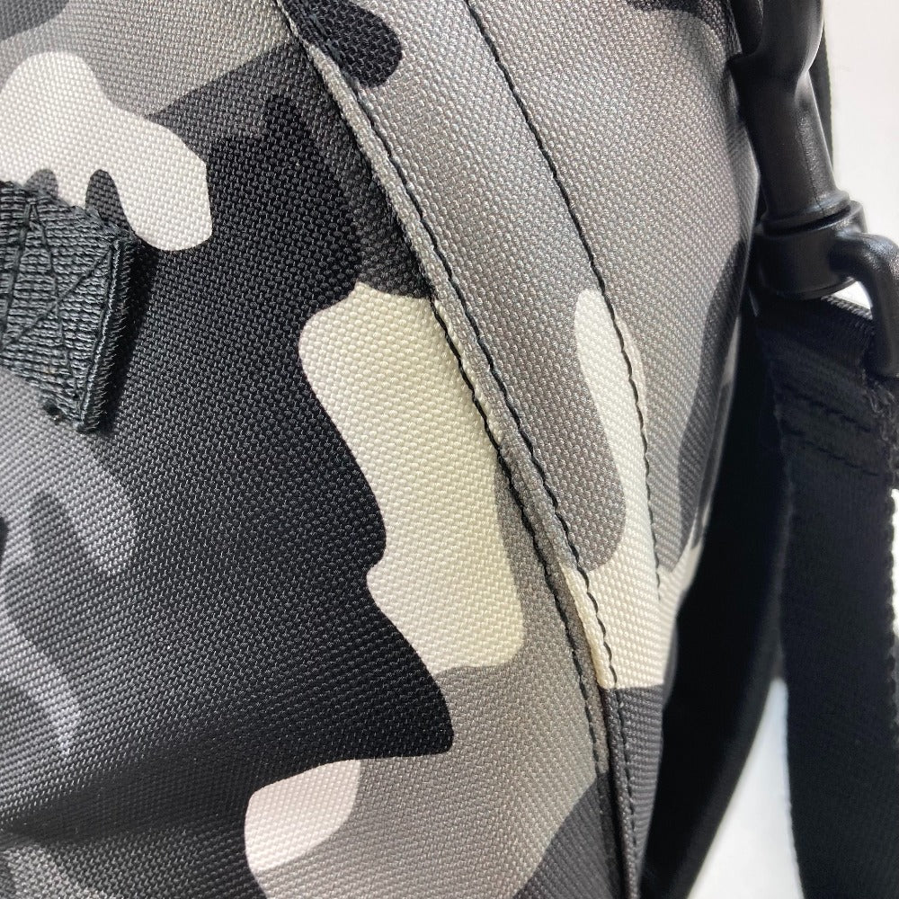 BALENCIAGA 6440312 カモフラ 迷彩 アーミー バックパック カバン ショルダーバッグ 2WAY リュックサック キャンバス メンズ グレー×ブラック