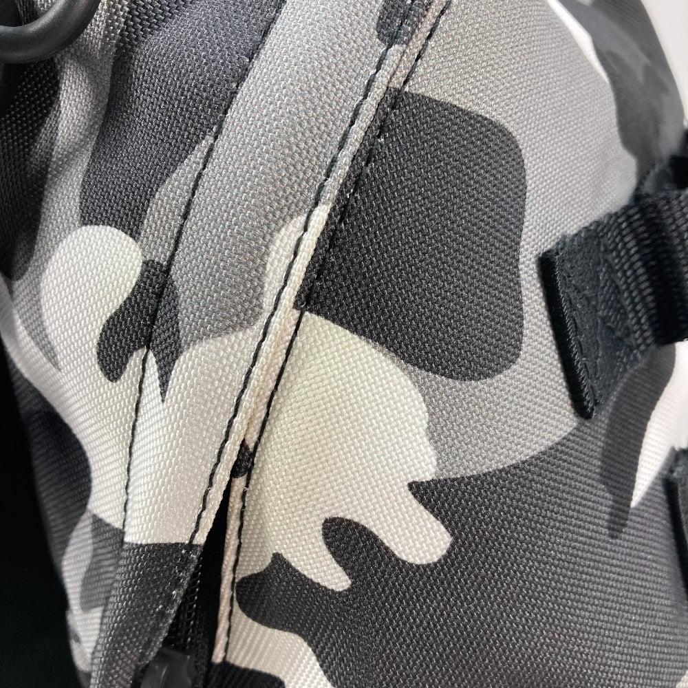 BALENCIAGA 6440312 カモフラ 迷彩 アーミー バックパック カバン ショルダーバッグ 2WAY リュックサック キャンバス メンズ グレー×ブラック