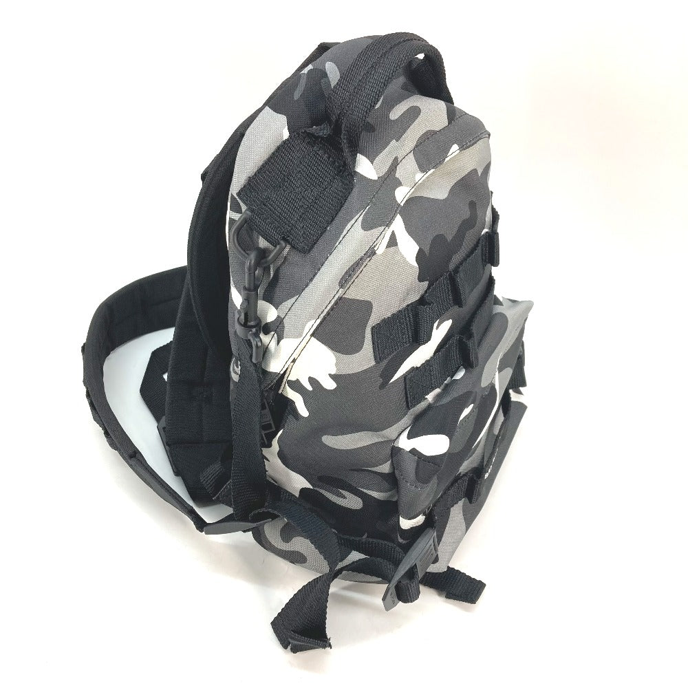 BALENCIAGA 6440312 カモフラ 迷彩 アーミー バックパック カバン ショルダーバッグ 2WAY リュックサック キャンバス メンズ グレー×ブラック