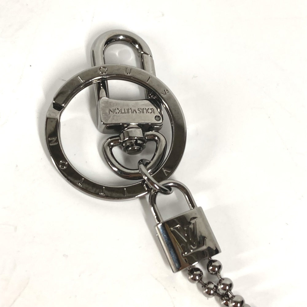 LOUIS VUITTON M63618 モノグラムエクリプス ポルトクレ タブ モノグラム ID チャーム キーリング バッグチャーム キーホルダー モノグラムエクリプスキャンバス メンズ シルバー×ブラック
