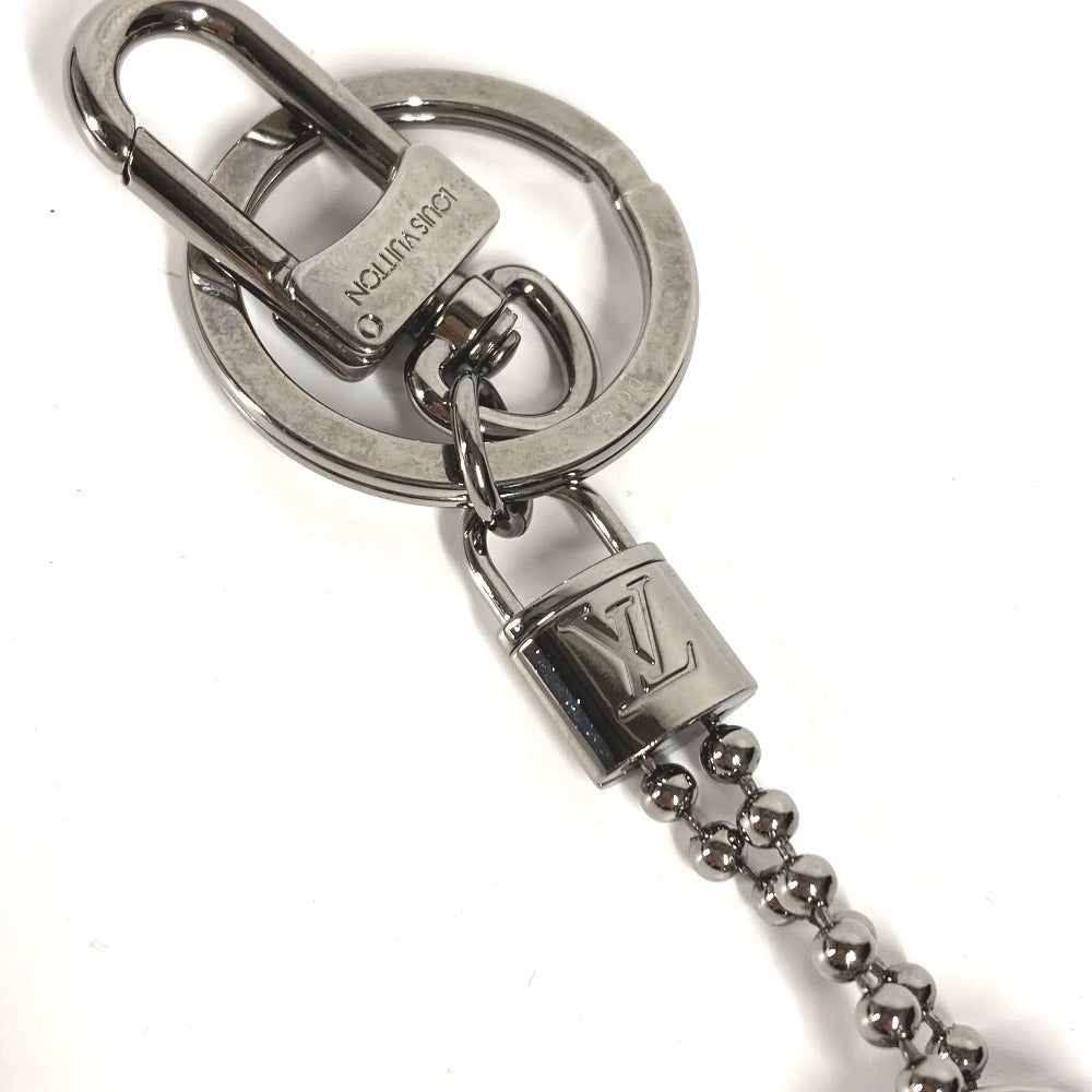 LOUIS VUITTON M63618 モノグラムエクリプス ポルトクレ タブ モノグラム ID チャーム キーリング バッグチャーム キーホルダー モノグラムエクリプスキャンバス メンズ シルバー×ブラック