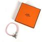 HERMES 編み込み グレナン バングル アクセサリー ブレスレット レザー レディース ピンク