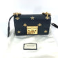 GUCCI 432182 斜め掛け カバン ポシェット PADLOCK ハチ BEE パドロック 蜂 チェーン ショルダーバッグ レザー レディース ブラック