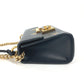 GUCCI 432182 斜め掛け カバン ポシェット PADLOCK ハチ BEE パドロック 蜂 チェーン ショルダーバッグ レザー レディース ブラック
