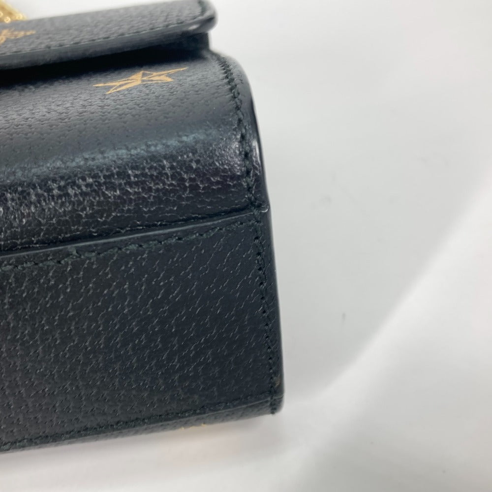 GUCCI 432182 斜め掛け カバン ポシェット PADLOCK ハチ BEE パドロック 蜂 チェーン ショルダーバッグ レザー レディース ブラック