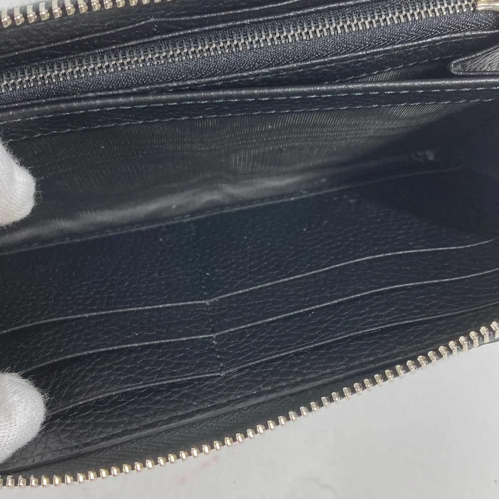 GUCCI 771154 ロングウォレット ロゴ ジップアラウンドウォレット ラウンドファスナー 長財布 レザー メンズ ブラック