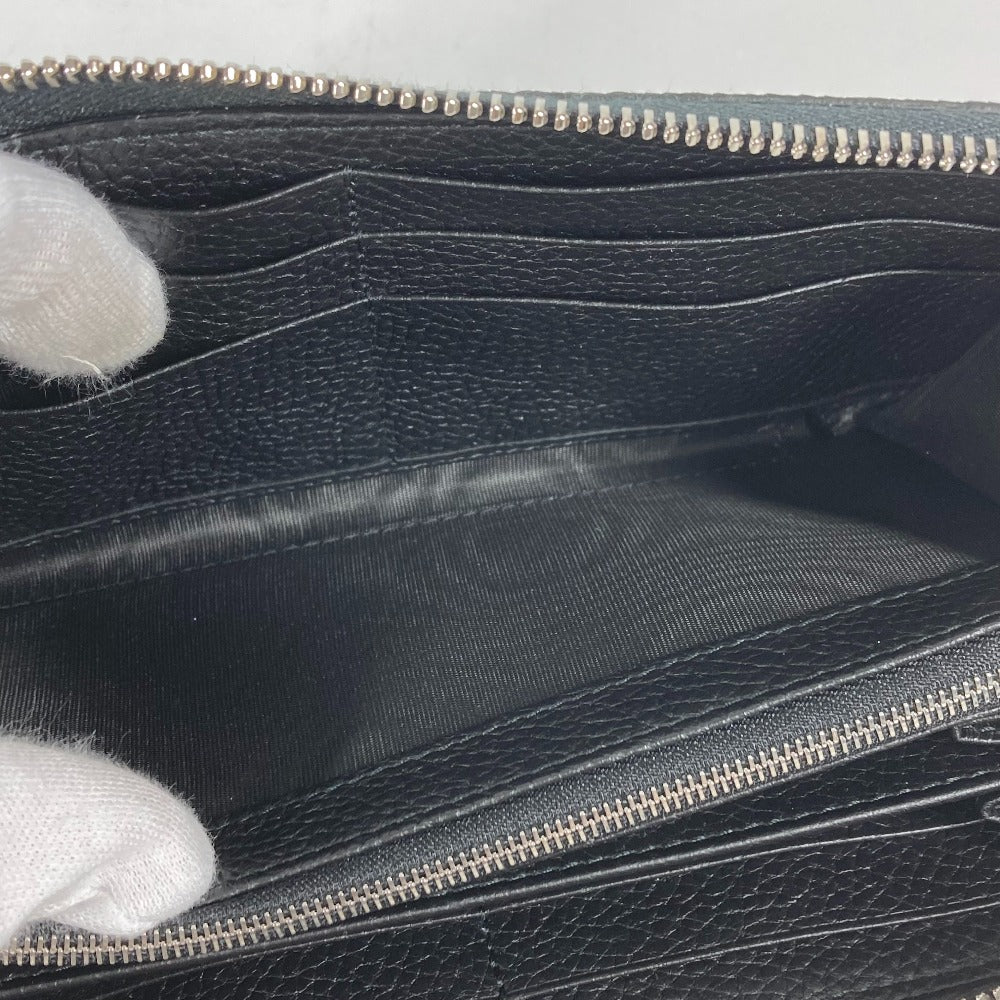 GUCCI 771154 ロングウォレット ロゴ ジップアラウンドウォレット ラウンドファスナー 長財布 レザー メンズ ブラック