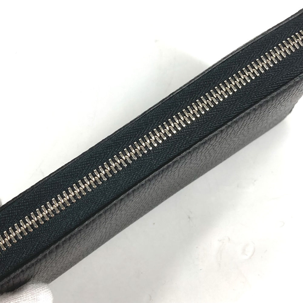 GUCCI 771154 ロングウォレット ロゴ ジップアラウンドウォレット ラウンドファスナー 長財布 レザー メンズ ブラック