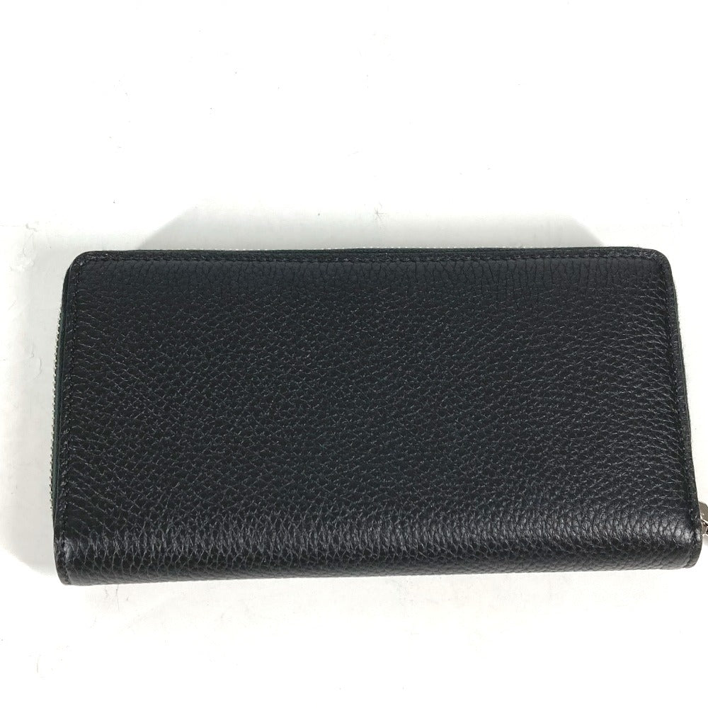 GUCCI 771154 ロングウォレット ロゴ ジップアラウンドウォレット ラウンドファスナー 長財布 レザー メンズ ブラック