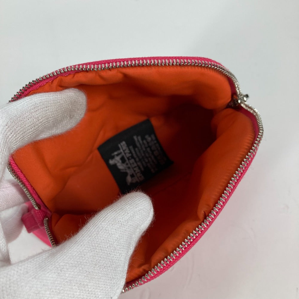 HERMES ボリードポーチミニミニ 16 メイクポーチ 化粧ポーチ ポーチ キャンバス レディース ハイビスカス ピンク
